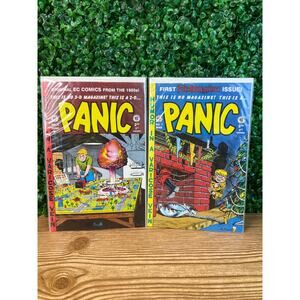 Bundle of Vintage Panic First Furshlugginer Issue NO 1 March NO 2 Comic Books